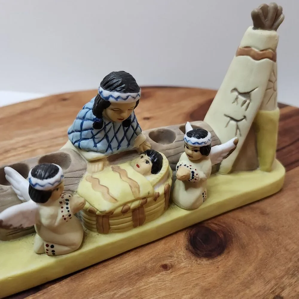 MSR Imports 1993 Native American Nativity Advent Candle Holder – Figurine